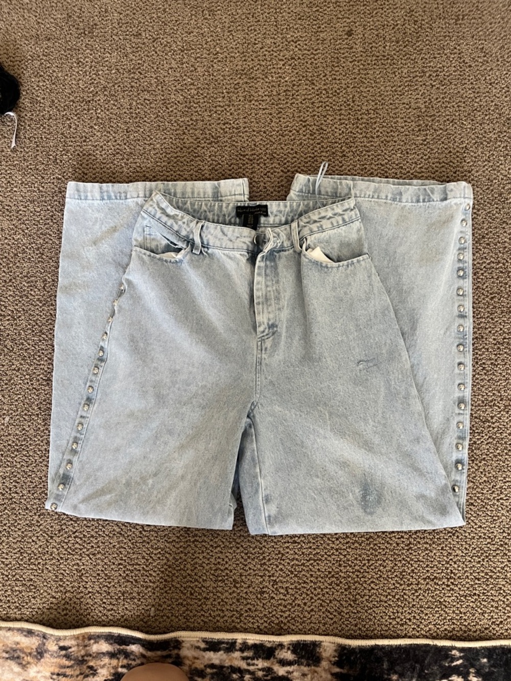 House of Harlow 1960 studded wide leg jean - Picture 2 of 5